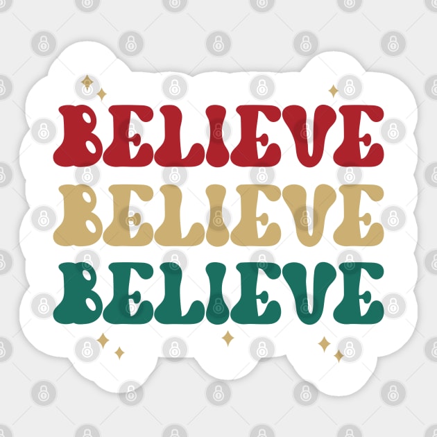 BELIEVE BELIEVE BELIEVE Sticker by RoroArtsAndDesigns